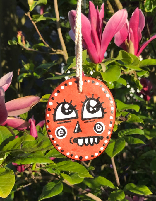 Terracotta Face Hanging Ornament