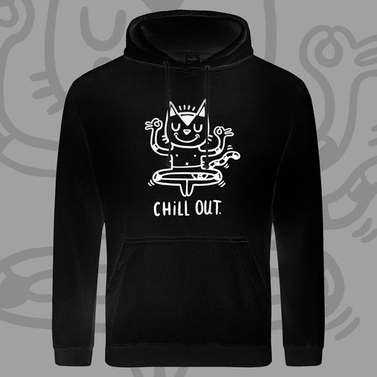 'Chill Out' Unisex Black Hoodie