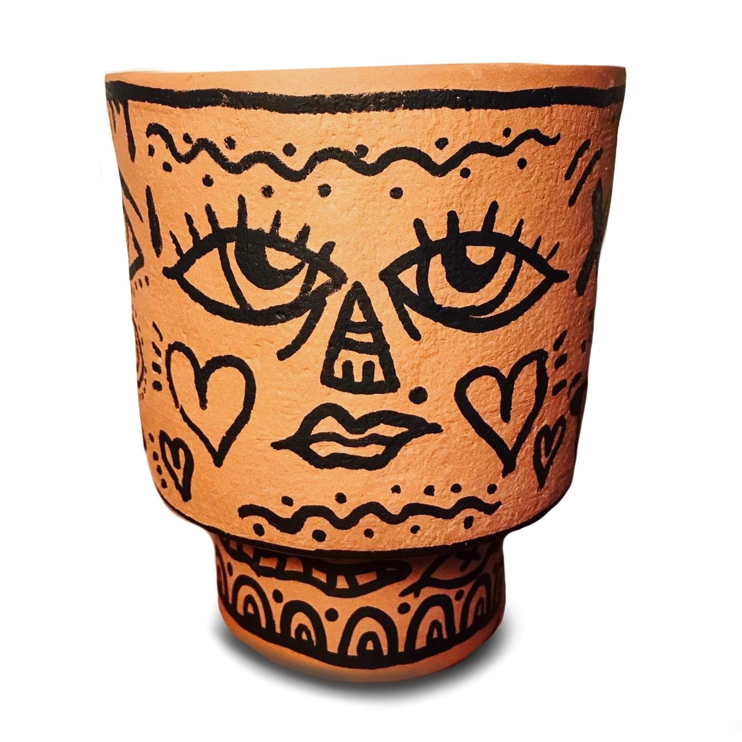 4 Pot Heads - Terracotta Plant Pot-