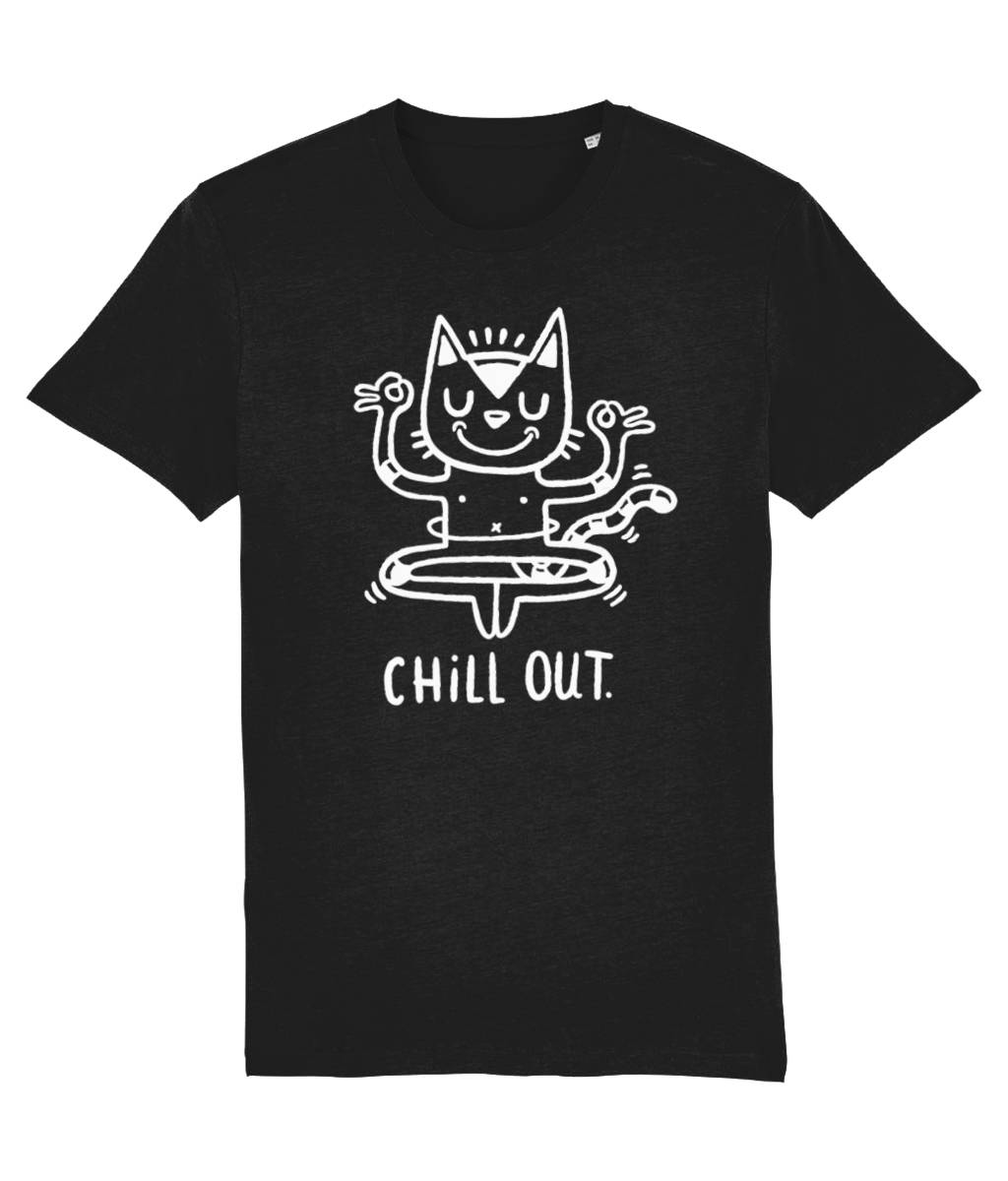 'Chill Out' Unisex Black T-Shirt
