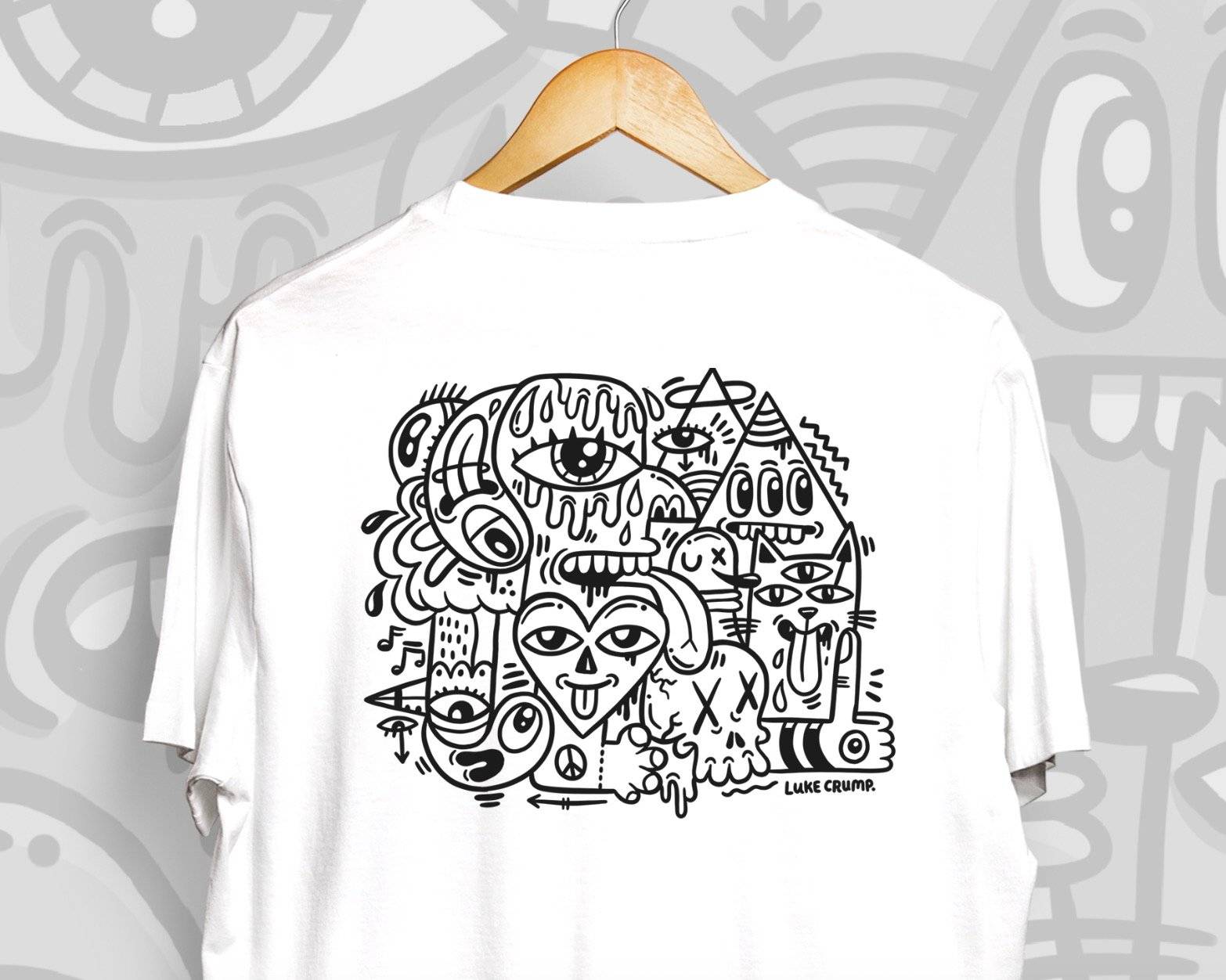 'Looking at You' / Black & White Unisex T-Shirt