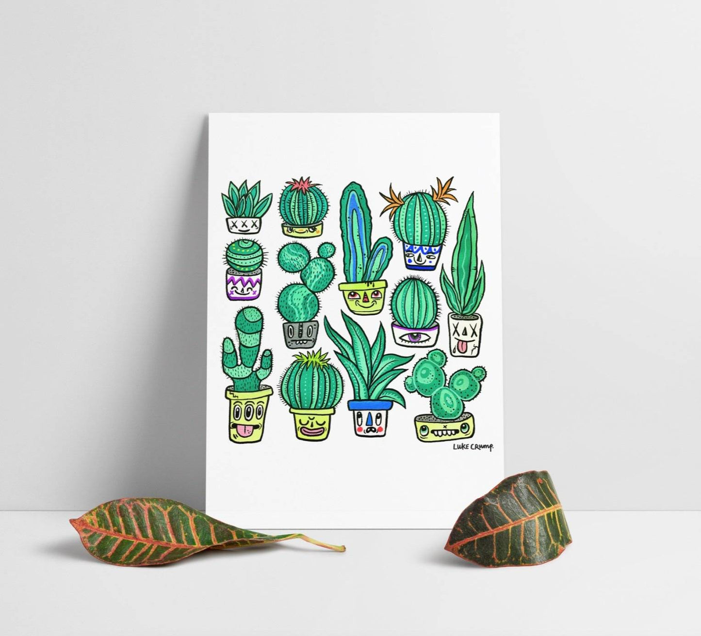 'Cacti Heads' Print